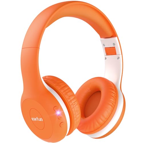 EarFun K2 Kids Bluetooth Headphones for School, Kids Headphones with Mic - color: Orange