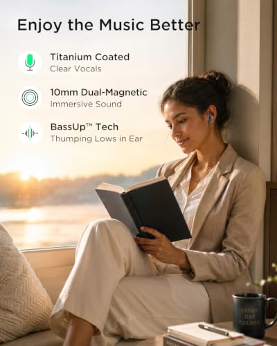 TALIX T30 Noise Cancelling Earbuds with Phone Stand, Punchy Bass, 4-Mic, True Wireless Bluetooth 6.0 in Ear Headphones, 28H Playtime, IPX4 (Blue) - color: Blue