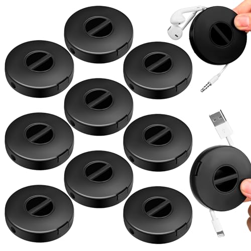 Copkim 9 Pcs Winder Retractable Charging Cord Winder