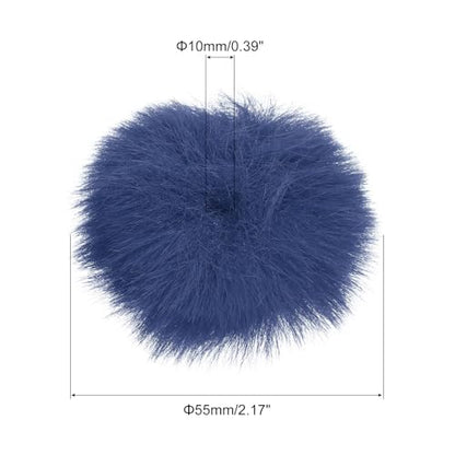 MECCANIXITY Furry Microphone Windscreen 10mm x 55mm Mic Cover Windshield for Indoor Outdoor Microphone Blue 5 Pack - color: Blue