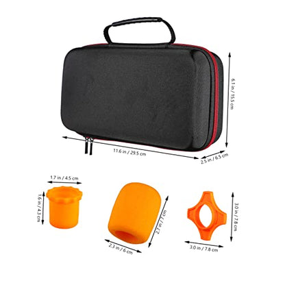 Healifty Microphone Storage Bag Set with Zipper, Dual-sided Sponge