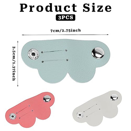 KALIONE 하트 코드 오거나이저 3팩 랩 매니저, USB 케이블 오거나이저 보관 PU 가죽 이어폰 보관 스트랩 휴대용 가방 충전 케이블 홀더 귀여운 헤드폰 케이스 여성 여아용 선물