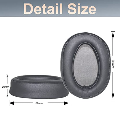 WH-H900N Replacement Ear Pads Protein PU Leather Ear Cushion Compatible with Sony WH-H900N and MDR-100ABN Headphones (Dark Grey) - color: Dark Grey