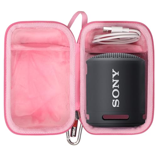 FBLFOBELI Hard Case Compatible with Sony SRS-XB100/SRS-XB12/SRS-XB13 Extra Bass Portable Waterproof Speaker (Case Only) (Pink) - color: Pink
