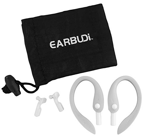 Ear Hooks Compatible with Apple EarPods | Adjustable Rubber Ear Loops Compatible to Keep Apple EarPods in Place During Activity | Made for Wired Earbuds | Cool Grey