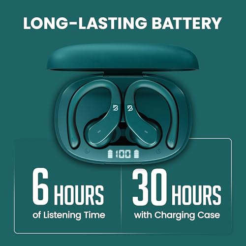 Back Bay Audio Runner Wireless Earbuds for Running, Wrap Around Earbuds - color: Emerald