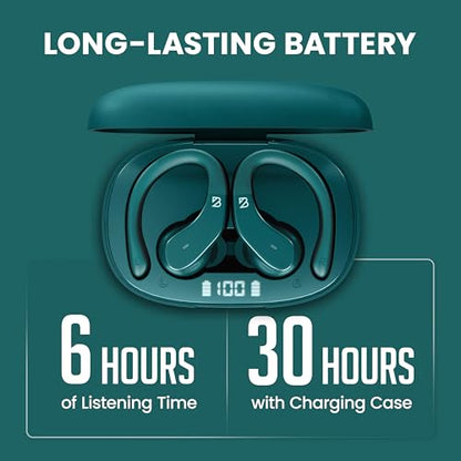 Back Bay Audio Runner Wireless Earbuds for Running, Wrap Around Earbuds - color: Emerald
