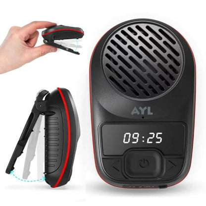 AYL Wearable Portable Bluetooth Speakers, Wireless Portable Speaker with Clip, Waterproof Clip-On (Non-Magnetic), Built-in Mic for Hands-Free Music/Calls for Work & Outdoors, 10-Hour Playtime
