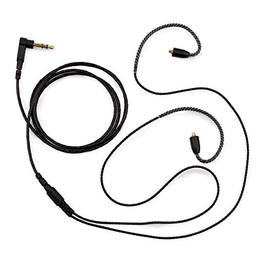 Headphone Extension Cable MMCX Audio Cord 3.5mm Plug comptatible with Shure SE215 SE315 SE846 Black