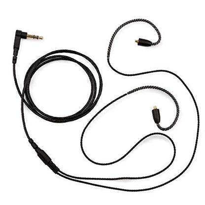 Headphone Extension Cable MMCX Audio Cord 3.5mm Plug comptatible with Shure SE215 SE315 SE846 Black