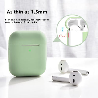 Shockproof Silicone Case Precise Fit Not Slip Design Lightweight Strong Cover Effect Resistant Cases for Earbud - color: Blue