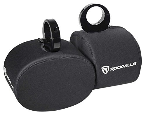 Rockville Pair RWBC69 Neoprene Covers for 6x9" Marine Wakeboard Tower Speakers, Water-Resistant, Durable Fabric, Snug Fit for Boating and Watersports | Water/Moisture Protection, Durable Stitching, Strong Zipper, Snug Fit, 7"-7.7" Height, Fits MAC69B/MAC6