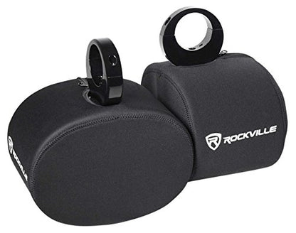 Rockville Pair RWBC69 Neoprene Covers for 6x9" Marine Wakeboard Tower Speakers, Water-Resistant, Durable Fabric, Snug Fit for Boating and Watersports | Water/Moisture Protection, Durable Stitching, Strong Zipper, Snug Fit, 7"-7.7" Height, Fits MAC69B/MAC6