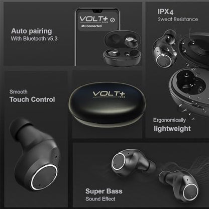 Wireless V5.3 Bluetooth Earbuds Compatible with Samsung Galaxy Z Fold 5 IPX6 Super Bass Plus 24Hrs Charging Travel Case for in-Ear Headphones