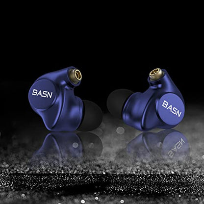 BASN Metalen 4 Drivers in-Ear Monitor Headphones (Sapphire Blue) - color: Blue