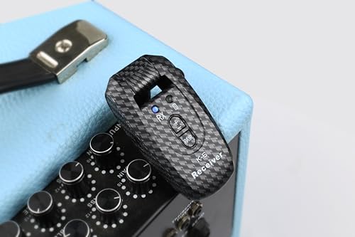 Wireless Guitar System 2.4GHz 2 Modes, 250° Rotatable (K6) | Wireless Guitar Transmitter Receiver, Automatic Pairing, for Guitar Bass, Violin, Keyboard, Over 30m/100 Feet, Carbon Fiber - color: Carbon Fiber