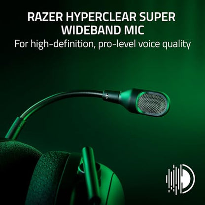 Razer BlackShark V2 Pro Wireless Gaming Headset, 70 Hr Battery, Black | Detachable Mic, Pro-Tuned FPS Profiles, 50mm Drivers, Noise-Isolating, Memory Foam Earcups, PC, PS5, Switch 2, Bluetooth 5.2 - color: Black, style: Gen 2