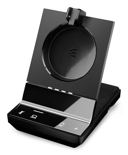 Sennheiser SDW 5063 (506588) - Double-Sided (Binaural) Wireless DECT Headset for PC/Softphone Connection Dual Microphone Ultra Noise Cancelling, Black