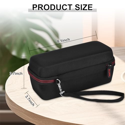 EVA Hard Case Campatible with JBL Flip7/6/5 Waterproof Portable Bluetooth Speaker, Case fit for JBL Flip 4 Premium Travel Protective Carrying Storage Bag.Fits USB Cable and Charge(Red) - color: Black Case+Inside Red