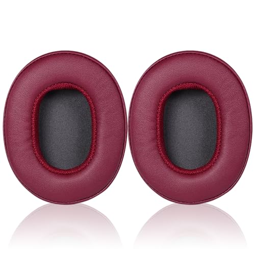 Replacement Earpads for Skullcandy Crusher EVO Headphones,Compatibel Crusher EVO Replacement Ear Pads,Upgraded Ear Covers with Soft Protein Leather,Optimized Noise Isolation Memory Foam (Red) - color: Burgundy