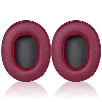 Replacement Earpads for Skullcandy Crusher EVO Headphones,Compatibel Crusher EVO Replacement Ear Pads,Upgraded Ear Covers with Soft Protein Leather,Optimized Noise Isolation Memory Foam (Red) - color: Burgundy