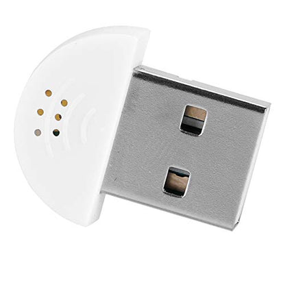 DEWIN USB 2.0 Mini Microphone, Laptop/Desktop PC Plug and Play for Skype, MSN, Yahoo Recording, YouTube, Google Voice Search and Games(White)