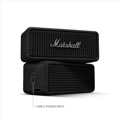 Marshall Emberton III Portable Bluetooth Speaker - Rugged Waterproof/Dust-Proof Design | Loud Stereo Sound, Deep Bass | Compact and Wireless for Travel and Outdoors - Black and Silver - color: Black & Silver