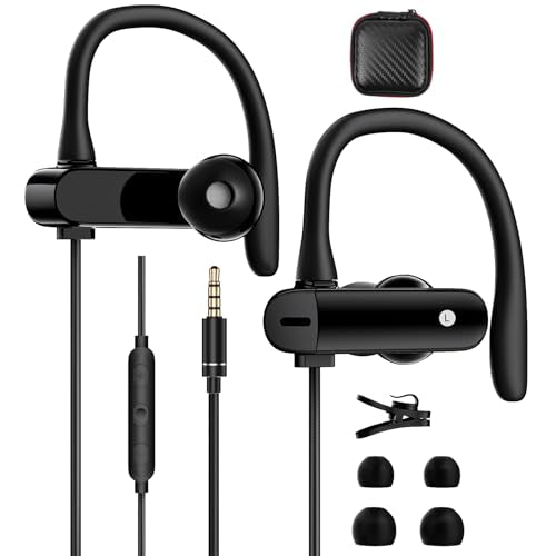 ACANDYA Wired Earbuds 3.5mm Jack Over Ear Headphones with Mic for iPod/iPad | Noise Canceling 3.5mm Earphones Airplane School Students Headset for iPhone/Samsung Phone Computer Laptop MP3 Tablets