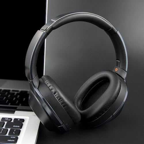 SOULWIT Replacement Kit for Sony WH-1000XM2 & MDR-1000X Headphones, Ear Pads Cushions + Headband Repair Part - Black - color: Black