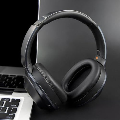 SOULWIT Replacement Kit for Sony WH-1000XM2 & MDR-1000X Headphones, Ear Pads Cushions + Headband Repair Part - Black - color: Black