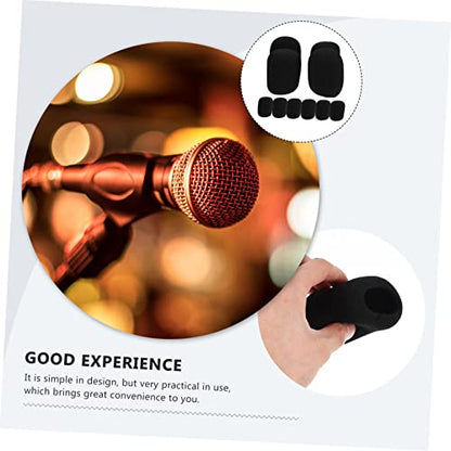 GALPADA 10pcs Microphone Covers Disposable Stage Mic Protectors Sponge Mic Covers for Conference Rooms Ktv and Interviews Enhanced and Dirt