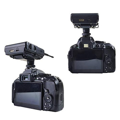 Hot Shoe Mount Adapter and Holder Belt Clip Compatible for S Ony, for Saramonic, for Boya Wireless Microphone fixe to DSLR Camera, Video Camera