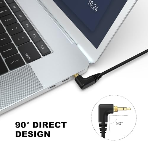 Sqrmekoko Replacement Audio Cable for Pioneer HDJ-X7/X5/S7/CX – 2.5mm to 3.5mm & 6.35mm AUX Cord, Gold-Plated Jacks, 5.6ft L-Shaped Plug