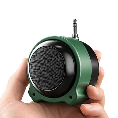 Mini Wired Speaker with 3.5mm AUX, 5W Portable Speaker with Built-in Battery, Compact Desktop Audio for Phone, Tablet, Laptop