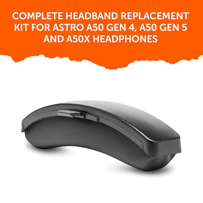 WC Mod Kit A50 - Earpads & Headband for Astro A50 Gen 4/5 / A50x | Made by Wicked Cushions | Cooling Gel Earpads and Matching Headband that offer Enhanced Comfort & Durability | Black - color: Black