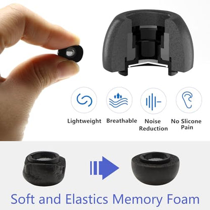 [Upgraded - Non Popping Off] Foam Ear Tips for Samsung Galaxy Buds3 Pro - Ultimate Comfort and Unshakeable Fit with Memory Foam Earbud Tips, Earbud Replacement Tips for Galaxy Buds 3 Pro - S/M/L