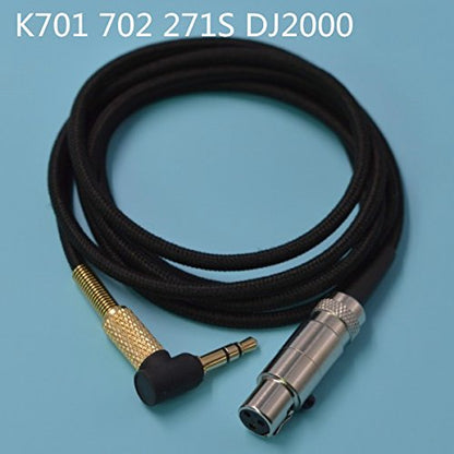 Mini XLR to 3.5mm Replacement Audio Cable for AKG K240 K240S K271 K702 Q701 K712 K141 K171 K181 K267 Headphones & Pioneer HDJ-2000, AUX Stereo Cord