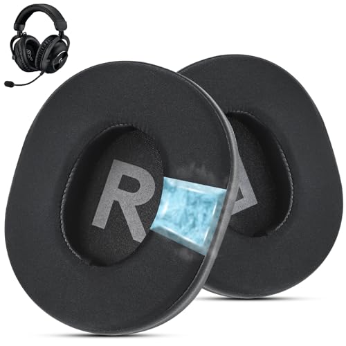 Cooling Gel Earpads for Logitech G Pro X Headphones - Black - color: Black-Frozen