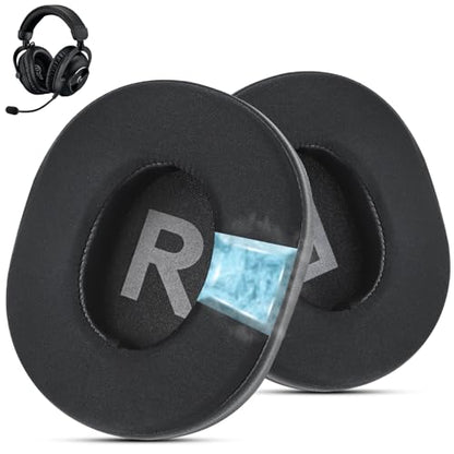 Cooling Gel Earpads for Logitech G Pro X Headphones - Black - color: Black-Frozen