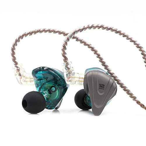 Linsoul KZ ZSX 5BA+1DD 6 Driver Hybrid in-Ear HiFi Earphones - color: Cyan, style: With Mic