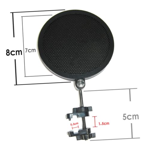 Small Microphone Double Layer Iron Mesh Pop Filter Shield