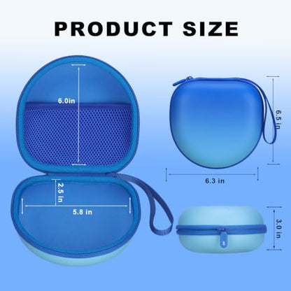 Kids Headphone Case for Candy Bila/Acer Gradient Blue(Case Only) | for iClever BTH12 HS19 BTH20 BT22 BTH26/JoySpark/MIDOLA/ADOOPE/Voopwink /EarFun/JLab/eKids Spiderman/IMYB Kids Headphones - color: Gradient Blue