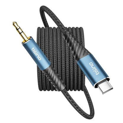 Tisino USB-C to 3.5mm Audio Adapter Aux Cord to USB C, 6.6ft/2m | USB-C to 1/8" Male Aux Cable for Car Stereo Speaker, Compatible with iPhone 16/15 Pro Max, Galaxy S24/S23 Ultra/Pixel 9 - size: 6.6 ft