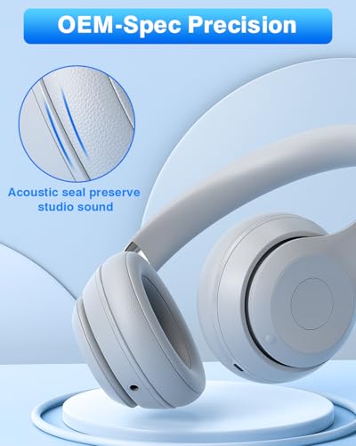 Link Dream Replacement Beats Solo 3 Earpad Beats Solo 2 Replacement Ear Pads Memory Foam Cushions Cover for Beats Solo 2 & Solo 3 Wireless Headphone - color: Grey