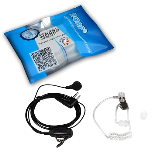 HQRP 2-Pin Hands Free with Earpiece and Push-to-Talk Microphone Compatible with Motorola Radio Devices DTR Series: DTR550 DTR 550, DTR650 DTR 650, DTR410, DTR 410 Plus HQRP Sun Meter