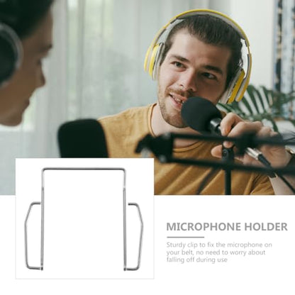 SUPVOX Receiver Belt Clip Universal Microphone Holder Clip for Wireless Mic Transmitters Professional Mic Belt Mount Lightweight and Durable 2.24X1.96X0.39 Inch