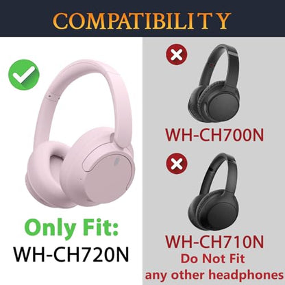 SOULWIT Headband Hinge Swivel Rotation Joint Pivot Replacement Parts for Sony WH-CH720N(WHCH720N) Noise Canceling Wireless Headphone, Plastic Hanger Bracket Attachment Accessories - Pink - color: Pink