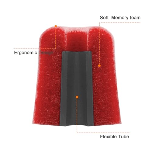 Klowcok Foam Replacement Ear Tips for Walker's, Westone, Shure, Plugfones | Earbuds Tips Compatible with Etymotic, Elgin, ISOtunes PRO Earbuds, IEM ear tips,Comfort Fit, 3Pairs (Assorted -S/M/L) Red