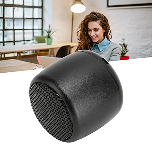 Mini BT Speaker, Portable Wireless with Heavy Subwoofer | Aluminum Alloy Body, USB Rechargeable, Built-in 200mAh Battery, with Lanyard for Outdoor Travel - color: Black