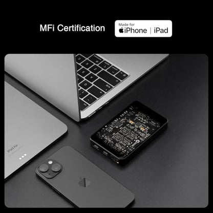 Questyle Sigma Bluetooth Headphone Amplifier USB C Rechargeable DAC Amps | [MFi Certified] Portable Bluetooth 5.4 USB Amps with 3.5mm and 4.4mm Dual Outputs PCM768/DSD512 for Smartphones/PC/Laptop